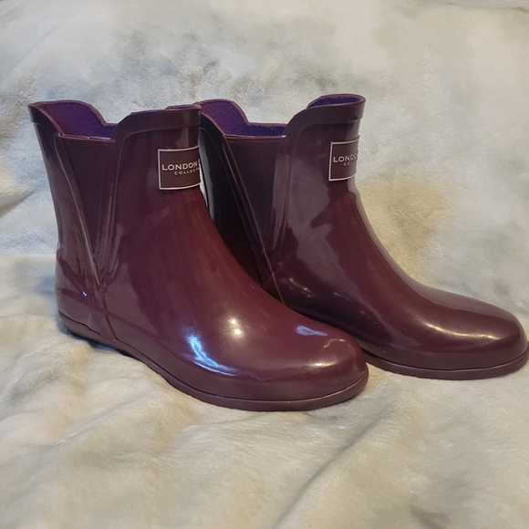 London Fog Shoes - London Fog Women's Burgundy Rain Boots